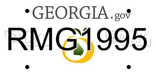 RMG1995 Georgia License Plate