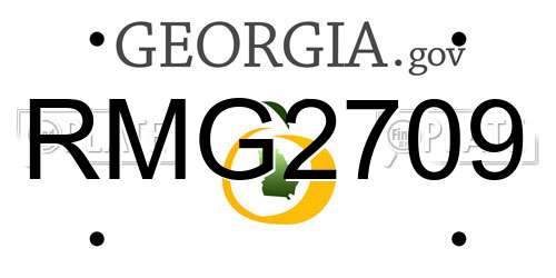 RMG2709 Georgia License Plate