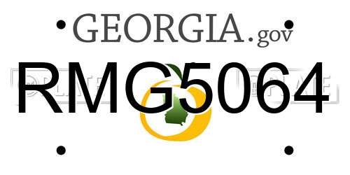 RMG5064 Georgia License Plate