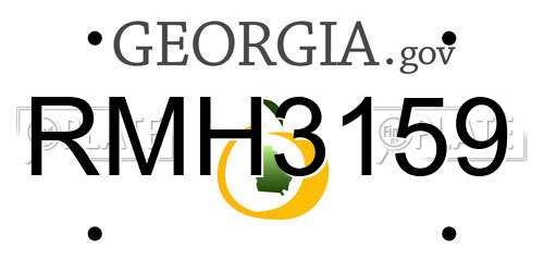 RMH3159 Georgia License Plate