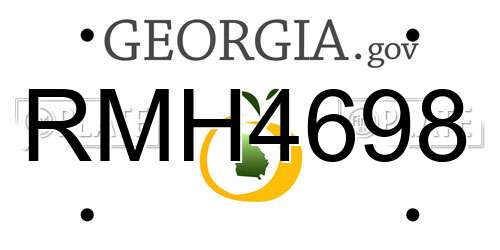 RMH4698 Georgia License Plate