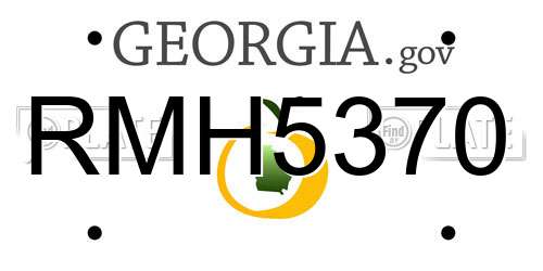 RMH5370 Georgia License Plate