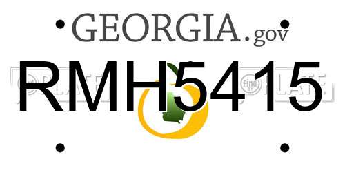 RMH5415 Georgia License Plate