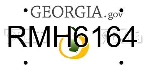 RMH6164 Georgia License Plate