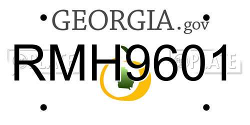 RMH9601 Georgia License Plate