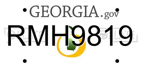 RMH9819 Georgia License Plate