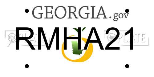 RMHA21 Georgia License Plate