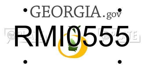 RMI0555 Georgia License Plate