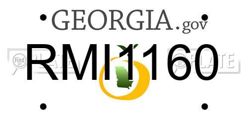 RMI1160 Georgia License Plate