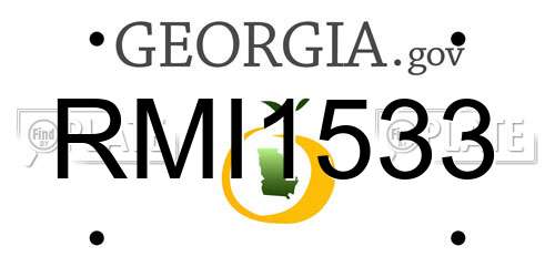 RMI1533 Georgia License Plate