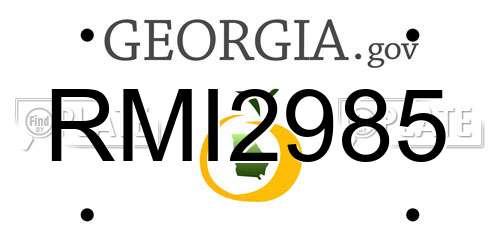 RMI2985 Georgia License Plate