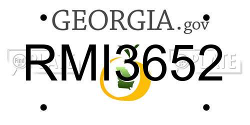 RMI3652 Georgia License Plate