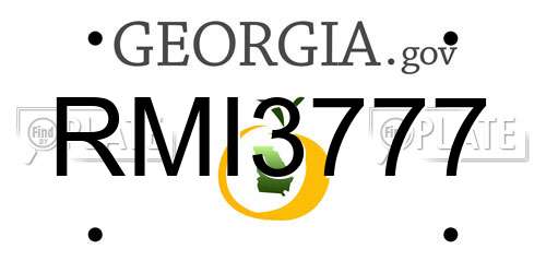 RMI3777 Georgia License Plate