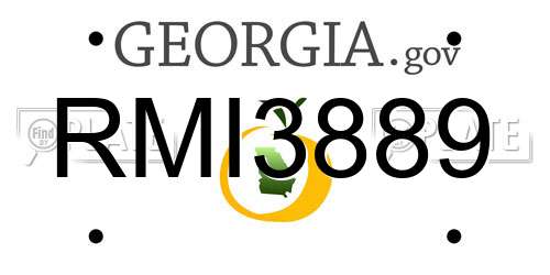 RMI3889 Georgia License Plate
