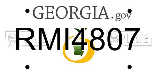 RMI4807 Georgia License Plate