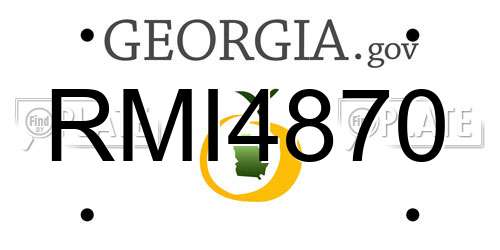 RMI4870 Georgia License Plate