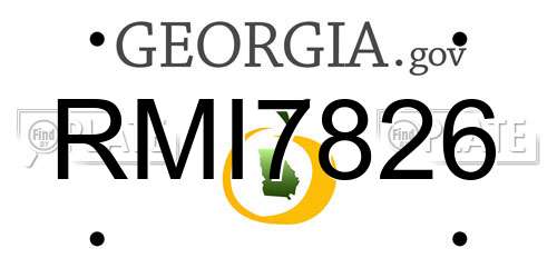 RMI7826 Georgia License Plate