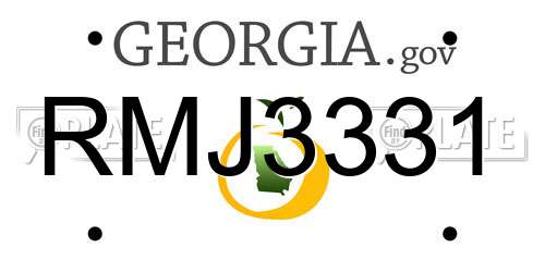 RMJ3331 Georgia License Plate