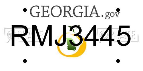 RMJ3445 Georgia License Plate