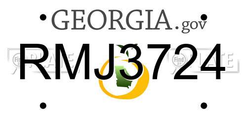RMJ3724 Georgia License Plate