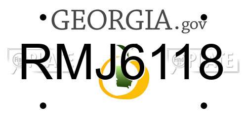 RMJ6118 Georgia License Plate