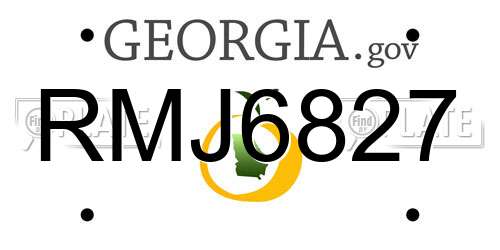 RMJ6827 Georgia License Plate