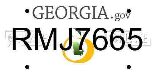 RMJ7665 Georgia License Plate