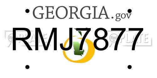 RMJ7877 Georgia License Plate