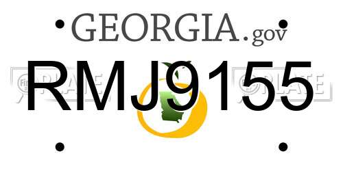 RMJ9155 Georgia License Plate