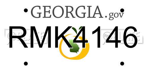 RMK4146 Georgia License Plate