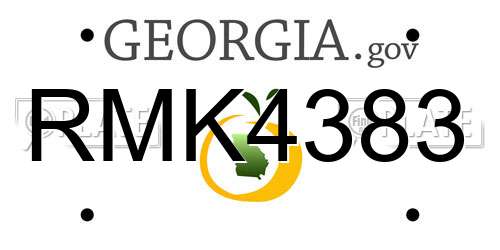 RMK4383 Georgia License Plate
