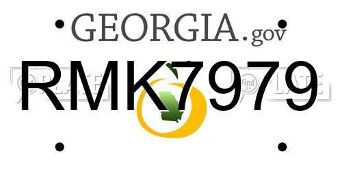 RMK7979 Georgia License Plate