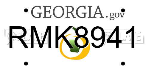 RMK8941 Georgia License Plate
