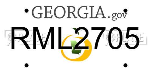 RML2705 Georgia License Plate