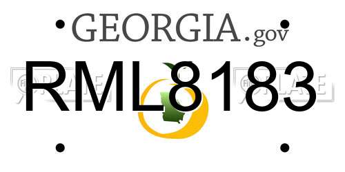 RML8183 Georgia License Plate