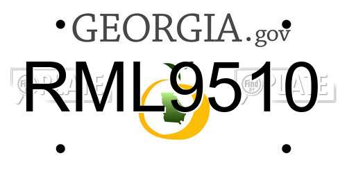 RML9510 Georgia License Plate