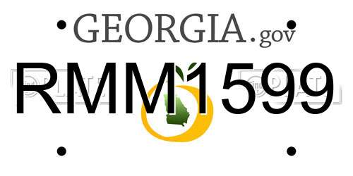 RMM1599 Georgia License Plate