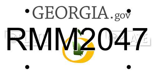 RMM2047 Georgia License Plate