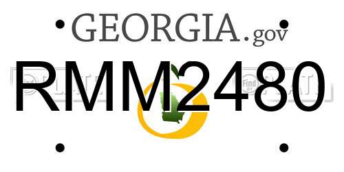RMM2480 Georgia License Plate
