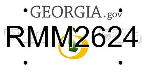 RMM2624 Georgia License Plate