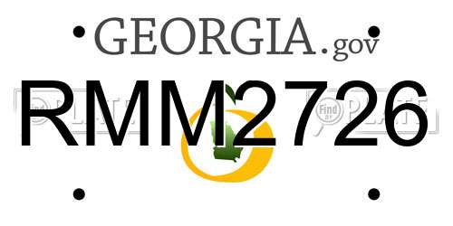 RMM2726 Georgia License Plate