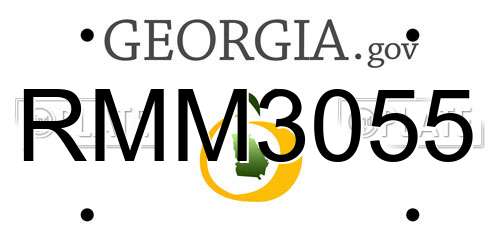 RMM3055 Georgia License Plate