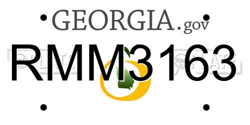 RMM3163 Georgia License Plate