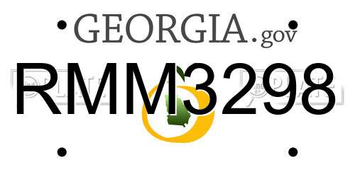RMM3298 Georgia License Plate