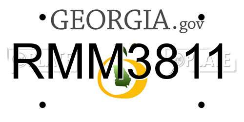 RMM3811 Georgia License Plate