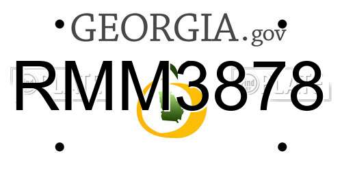 RMM3878 Georgia License Plate