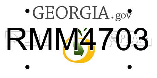 RMM4703 Georgia License Plate