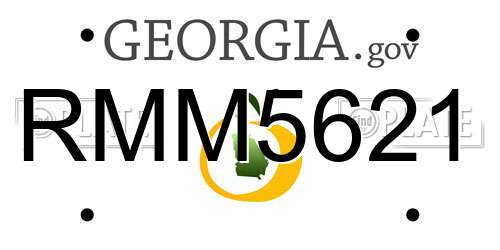 RMM5621 Georgia License Plate