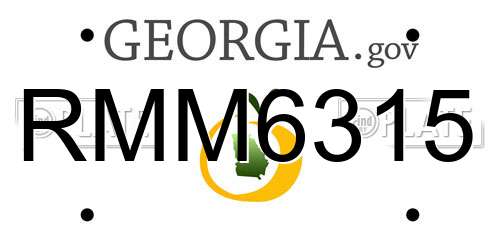 RMM6315 Georgia License Plate