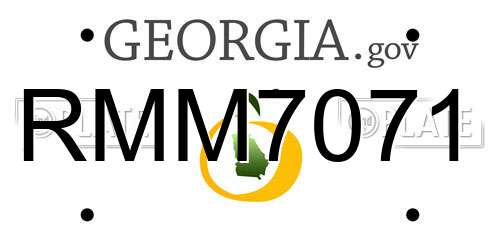 RMM7071 Georgia License Plate